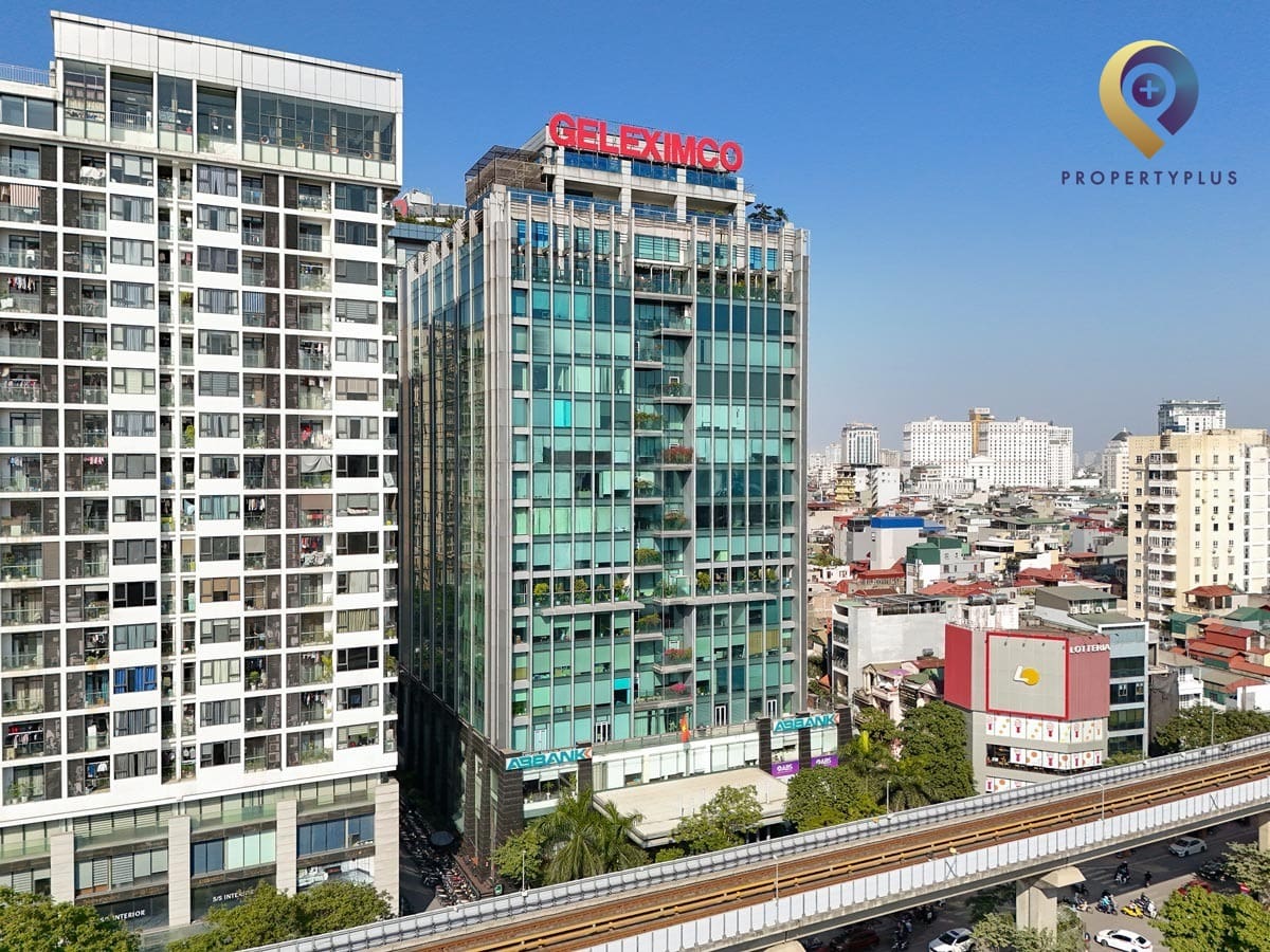 Tòa nhà văn phòng Geleximco Building với kiến trúc hiện đại tại Quận Đống Đa, Hà Nội - hình ảnh từ Property Plus